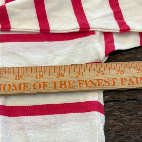 J. Crew Factory Long Sleeve Tee with Pink and White Stripes - Picture 8 of 9